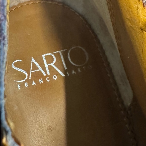 SARTO By Franco Sarto Garfield Western Burgundy Ankle Boots size 8 - Picture 8 of 9